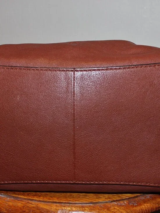 $348 Frye Cognac Whiskey Leather Side Pockets Hobo Tote Shoulder Bag - Picture 6 of 8